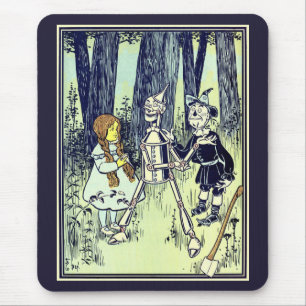 Mousepad Feiticeiro Vintage de Oz, Dorothy encontra o Homem