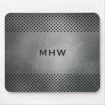 Mousepad feito sob encomenda do monograma do metal