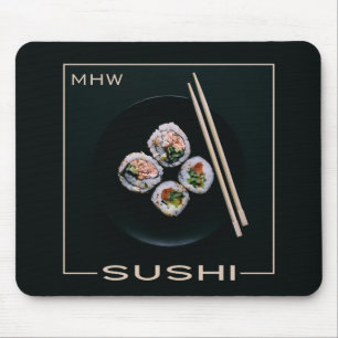 Mousepad feito sob encomenda do monograma do sushi