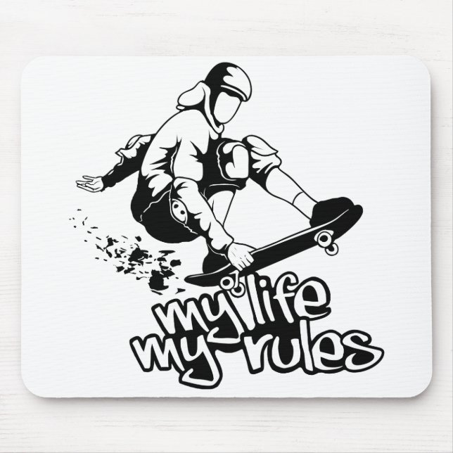 Mousepad feito sob encomenda Skateboarding (Frente)