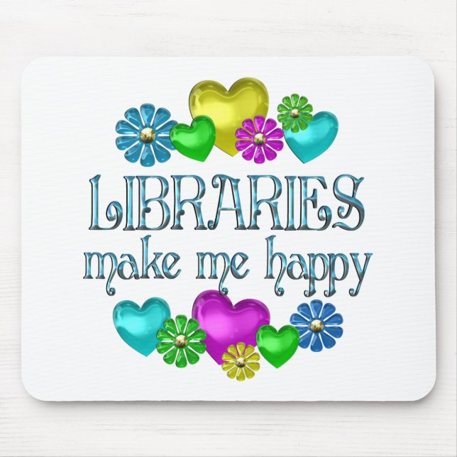 Mousepad Felicidade da biblioteca (Frente)