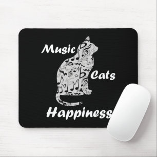 Mousepad Felicidade dos Gatos de Música - Citação de Amante