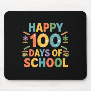 Mousepad Feliz 100º Dia De Colégio Tie Dye Rainbow 100 Dias