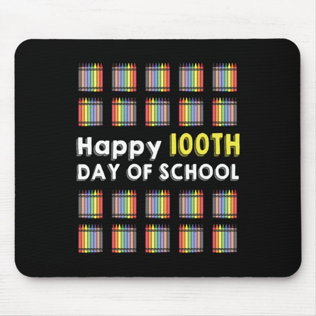 Mousepad Feliz 100º Dia De Ensino Diversão 100 Dias De (Frente)