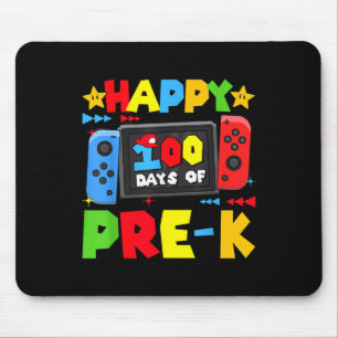Mousepad Feliz 100 Dias De Jogo Pré-K 100º Dia Da Escola Bo