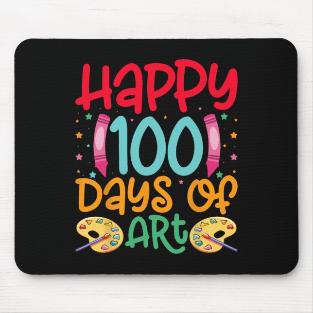 Mousepad Feliz 100 Dias De Professores Da Escola De Arte Me (Frente)