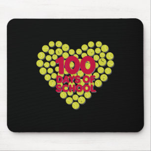 Mousepad Feliz 100 Dias De Tênis do Coração Escolar 100º Di