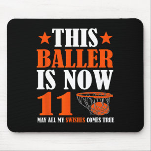 Mousepad Feliz 11 Aniversário De 11 Anos 11 De Basquete Bi