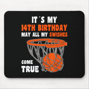 Mousepad Feliz 14 de aniversário de 14 anos Bysketbyll 14 B