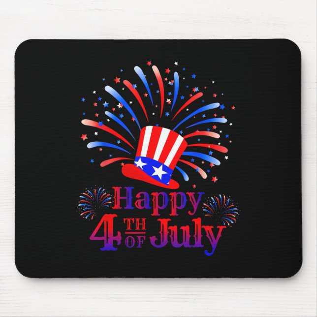 Mousepad Feliz 4 de Julho América Celebrando a Liberdade  (Frente)