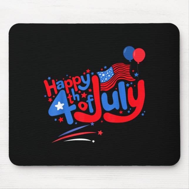 Mousepad Feliz 4 de julho dia da independência eua 4 de jul (Frente)