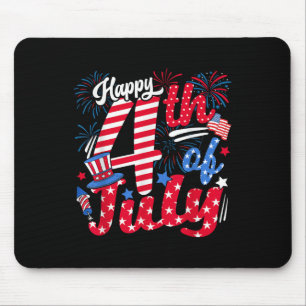 Mousepad Feliz 4 De Julho Nos Estados Unidos Bandeira Ameri