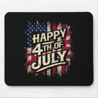 Mousepad Feliz 4 de Julho Patriótico Bandeira Aamericana 4 