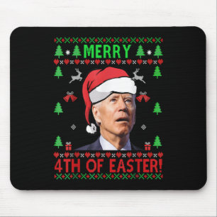 Mousepad Feliz 4 de Páscoa Engraçado Joe Biden Natal