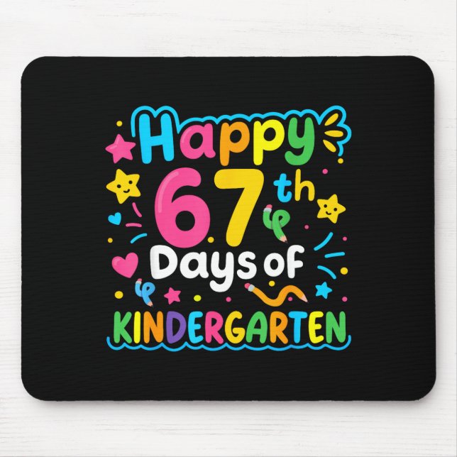 Mousepad Feliz 67º Dia Do Meme Da Escola De Jardim De Infân (Frente)