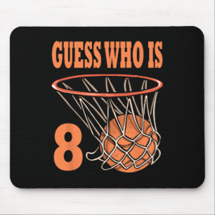Mousepad Feliz 8 de aniversário, 8 anos, basquete, oitavo a