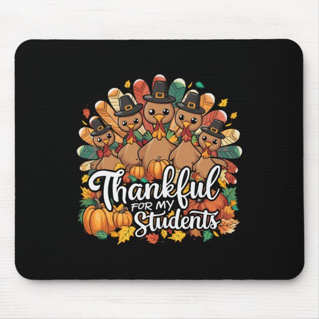 Mousepad Feliz Ação de Graças Feriado Jantar Dia de Peru Bê (Frente)