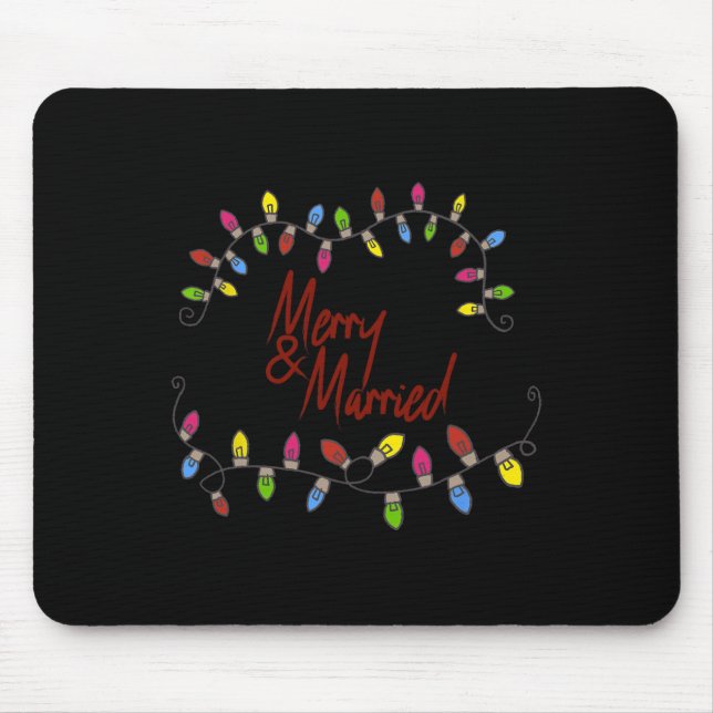 Mousepad Feliz &amp; Casado Primeiro Coupl de Vinculação de (Frente)