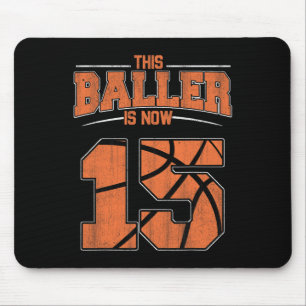 Mousepad Feliz Aniversário 15 Anos Meninos De Basquete Quin