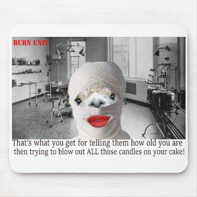 Mousepad feliz aniversário. alpaca (Frente)