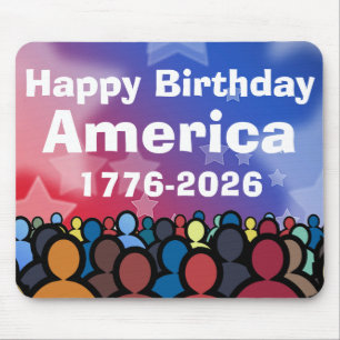 Mousepad Feliz Aniversário América 1776 a 2026