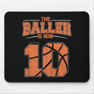 Mousepad Feliz Aniversário De 10 Anos Meninos De Basquete T