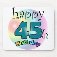 Feliz aniversário de 45 anos (blauw)