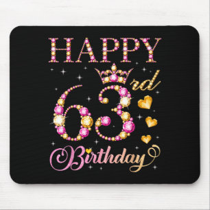 Mousepad Feliz Aniversário de 63 anos 63 Anos de Idade Home