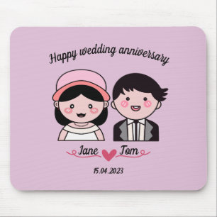 Mousepad Feliz aniversário de casamento