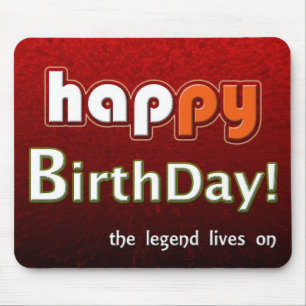 Mousepad Feliz Aniversário De Todos Nós Vermelhos