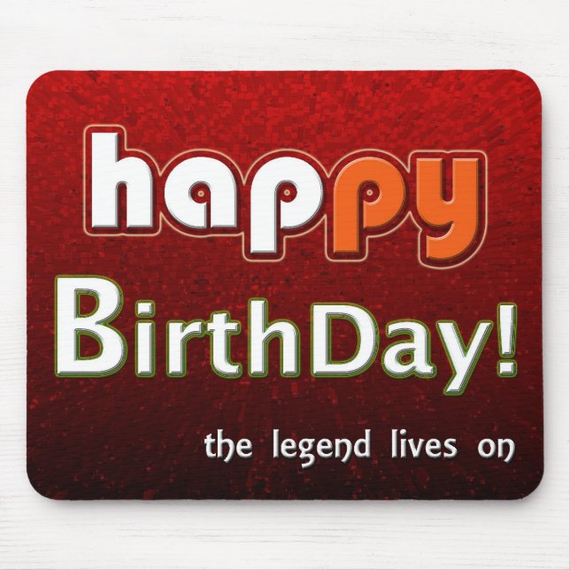 Mousepad Feliz Aniversário De Todos Nós Vermelhos (Frente)