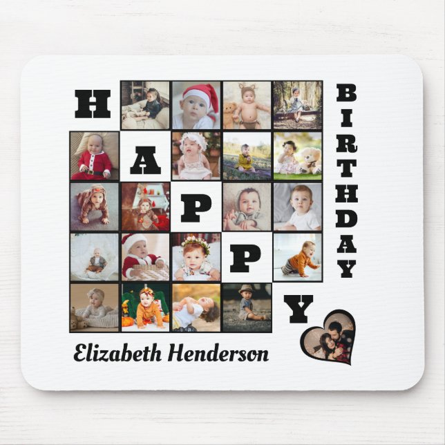 Mousepad Feliz Aniversário Personalizado 21 Oferta de Colag (Frente)