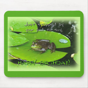 Mousepad Feliz Aniversário Saudação - Sapo de Touro no L