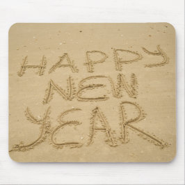 Mousepad Feliz ano novo na areia