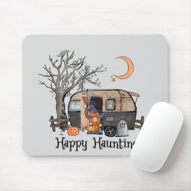 Mousepad Feliz assombro | Halloween Camper | Bruxa Spooky (Com mouse)