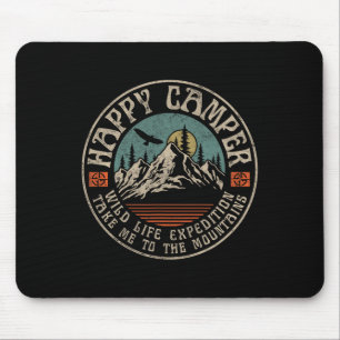 Mousepad Feliz Aventureiro Retro Acampamento Vintage Campin