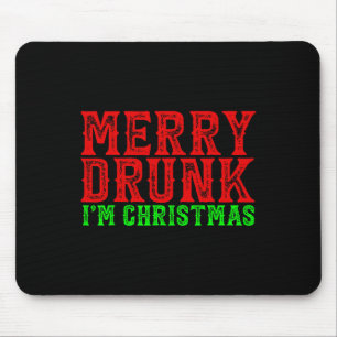 Mousepad Feliz Bebado Eu sou Papais noeis de Natal Natal Na