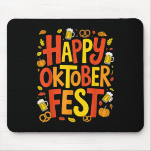 Mousepad Feliz Bebê Pretzel Pumpkin Homens Festivos Mulhere