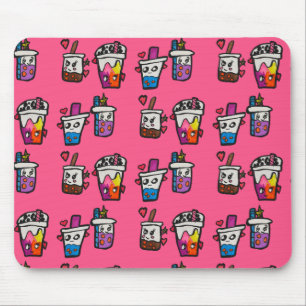 Mousepad Feliz Boba Tea Bubble Teas Bobas Kawaii