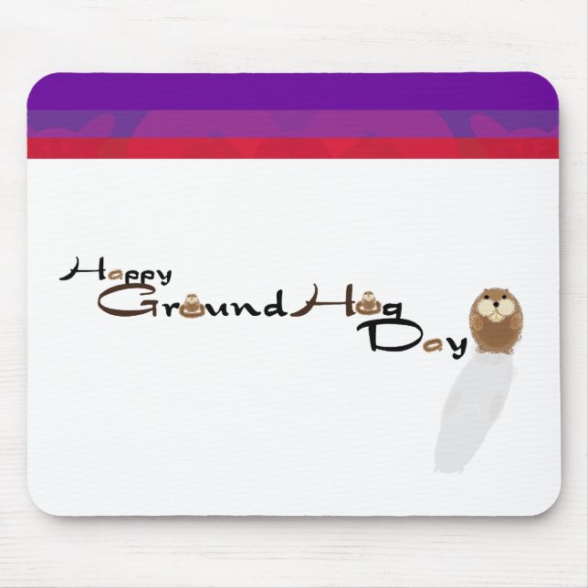 Mousepad Feliz Bocal do Dia da Marmota (Frente)