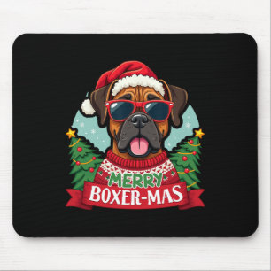 Mousepad Feliz Boxer-mas Bonito Boxer - Natal