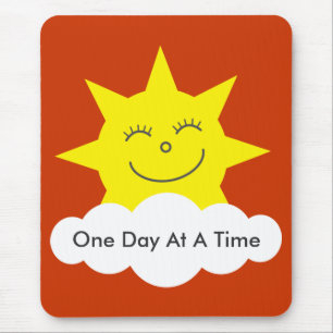 Mousepad Feliz bronco de sol "Um dia de cada vez"