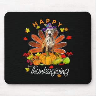 Mousepad Feliz Cachorro-Leopardo Gafanhoto Feliz Dia de Açã