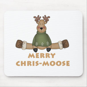 Mousepad Feliz Chris-Moose T-shirts e presentes