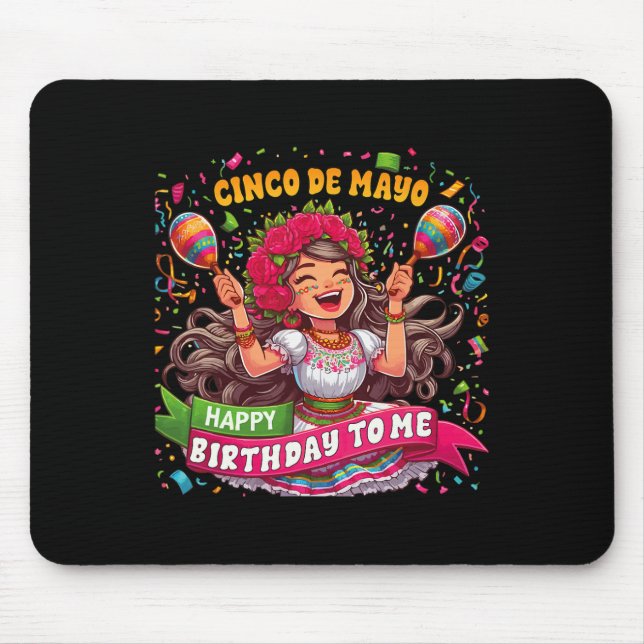 Mousepad Feliz Cinco De Mayo Aniversário Para Mim Partido M (Frente)