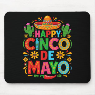 Mousepad Feliz Cinco De Mayo Fiesta Partido Mexicano Homens