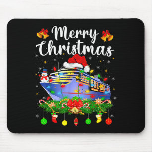 Mousepad Feliz Cruisemas Iluminação de Natal Papai Noel Cru