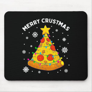 Mousepad Feliz Crustmas Pizza Árvore de Natal Presentes de