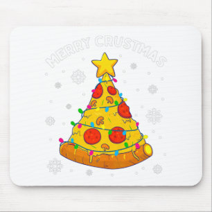 Mousepad Feliz Crustmas Pizza Árvore de Natal Xmas dá pre