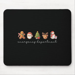 Mousepad Feliz de Enfermeira Ed Tech no Departamento de Eme